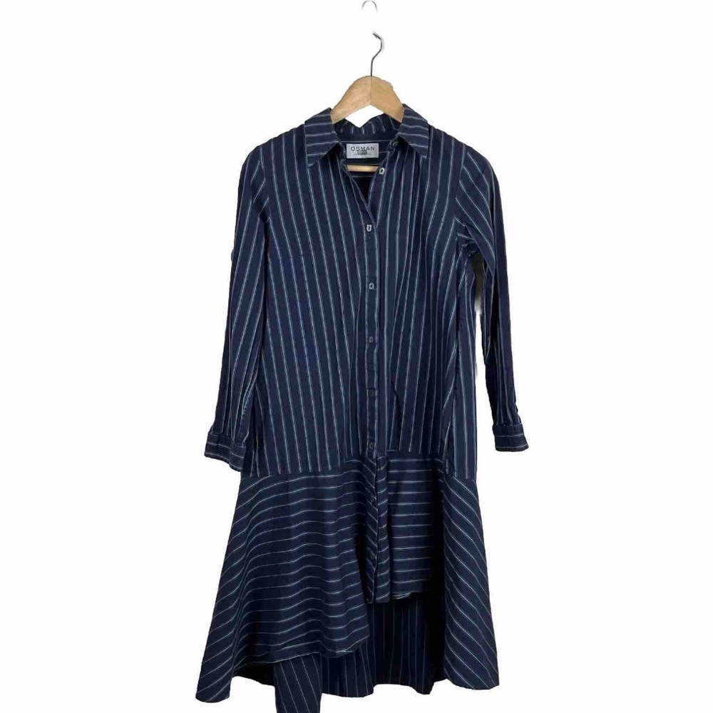 Osman Amelia Stripe Shirt Dress Collared